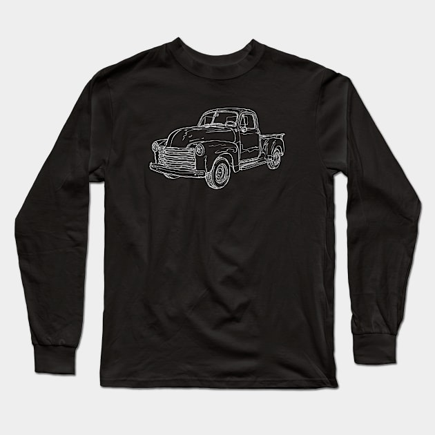 Old truck, Pickup, Vintage, Classic Long Sleeve T-Shirt by StabbedHeart